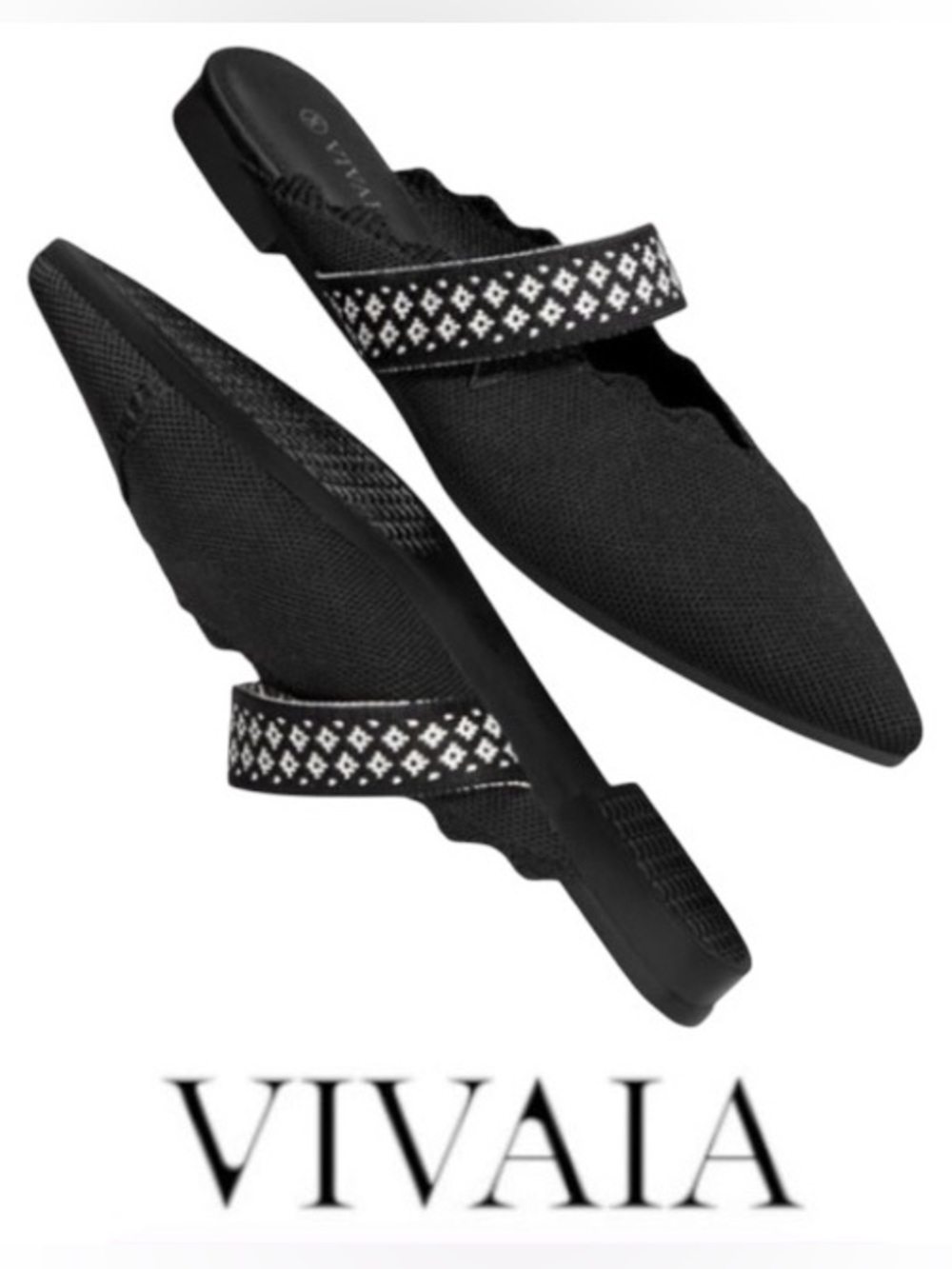 Vivaia Elegant Black Women's Slip-On Mules, Size 40
